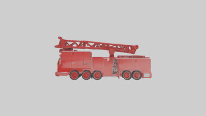 3D model Robot version of a fire truck model VR / AR / low-poly