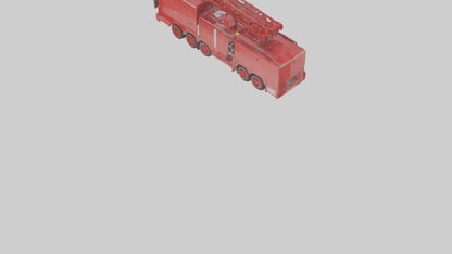 3D model Robot version of a fire truck model VR / AR / low-poly