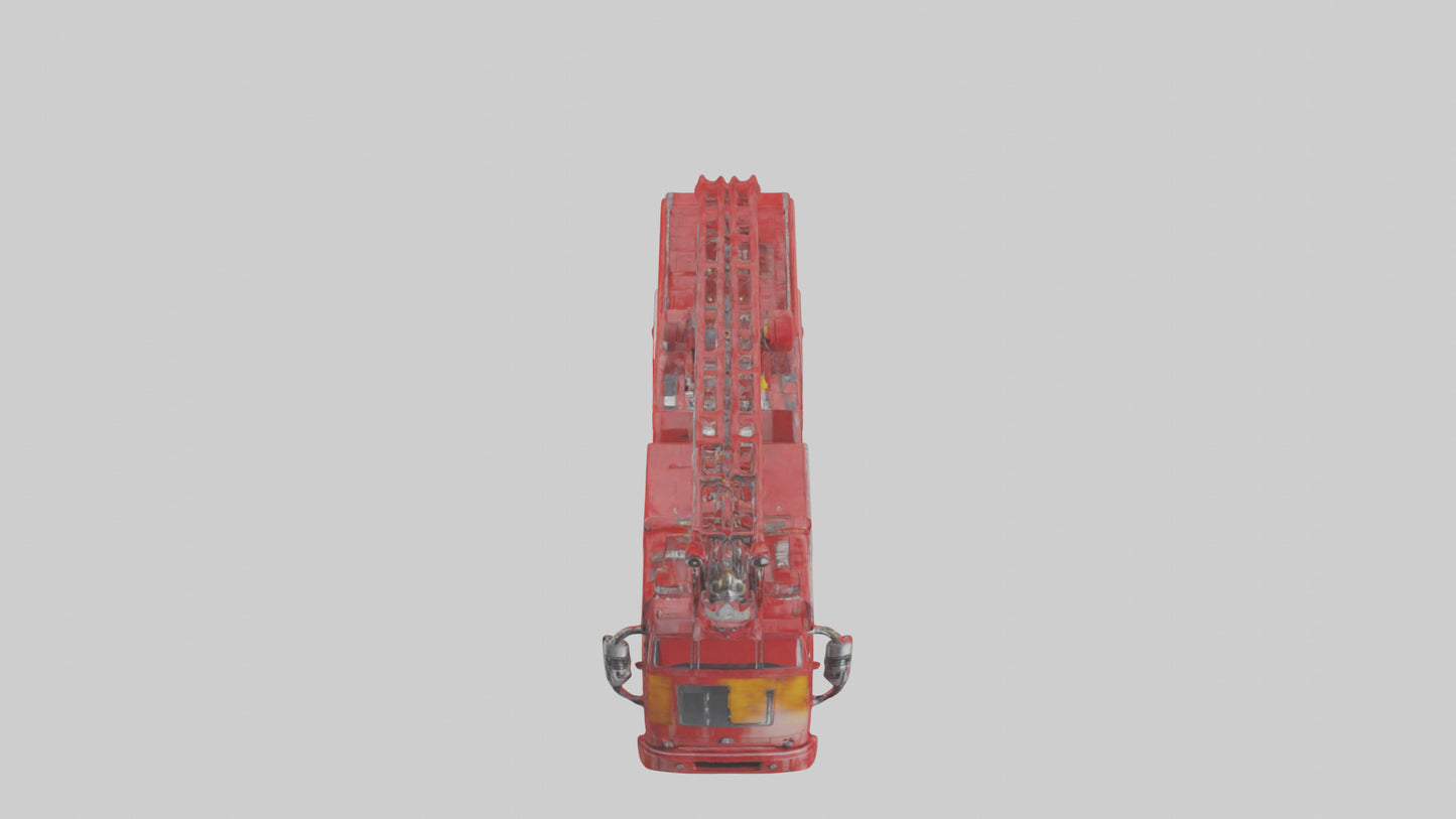 3D model Robot version of a fire truck model VR / AR / low-poly