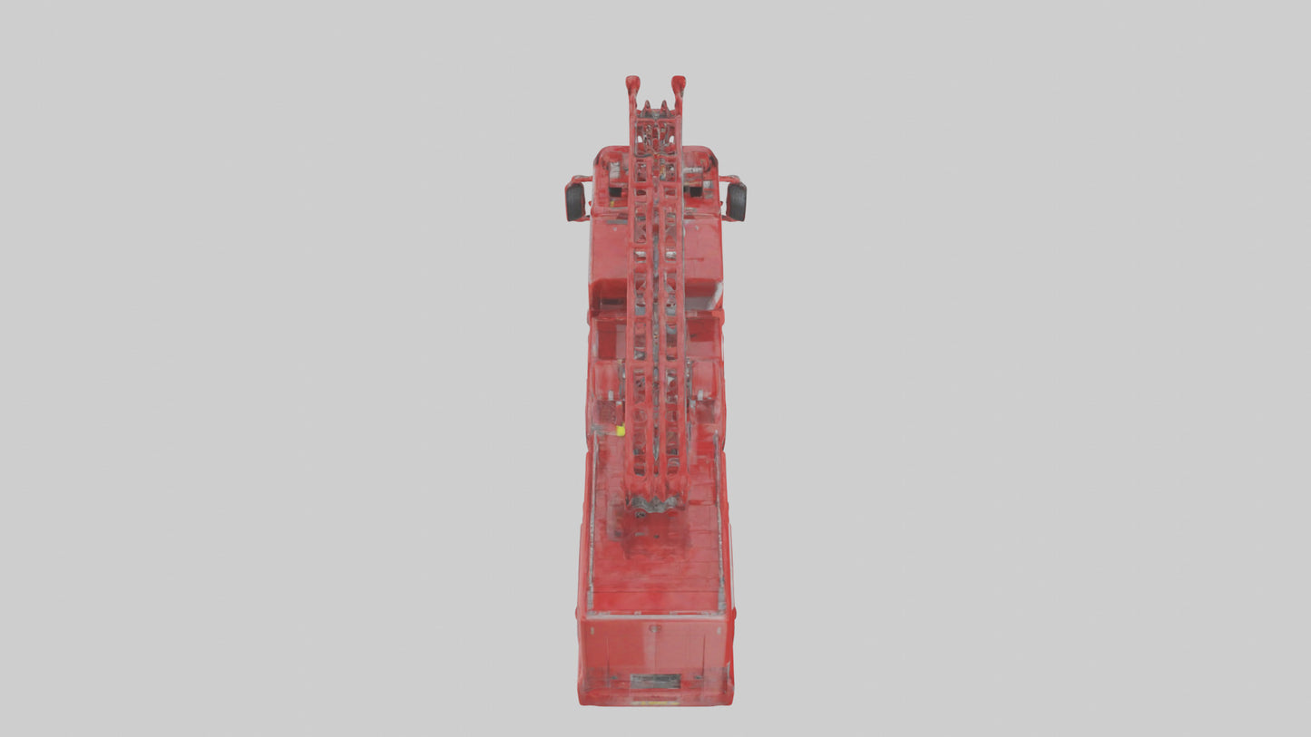 3D model Robot version of a fire truck model VR / AR / low-poly