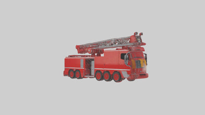 3D model Robot version of a fire truck model VR / AR / low-poly