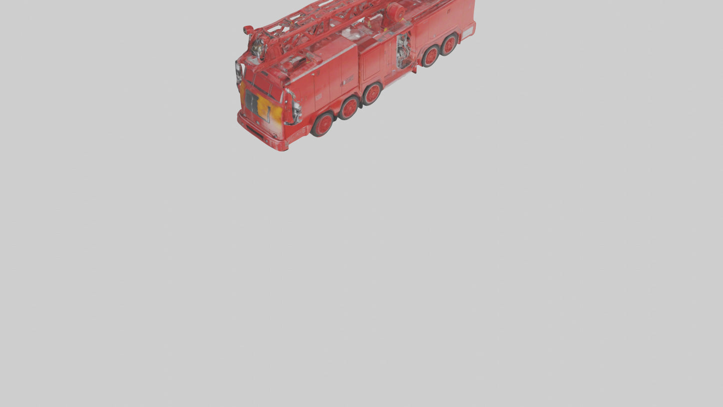 3D model Robot version of a fire truck model VR / AR / low-poly