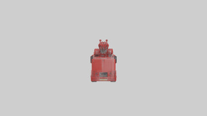 3D model Robot version of a fire truck model VR / AR / low-poly