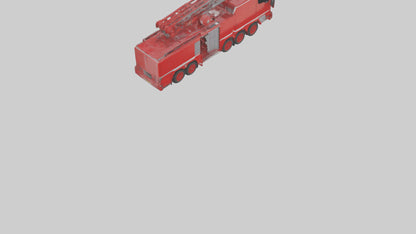 3D model Robot version of a fire truck model VR / AR / low-poly