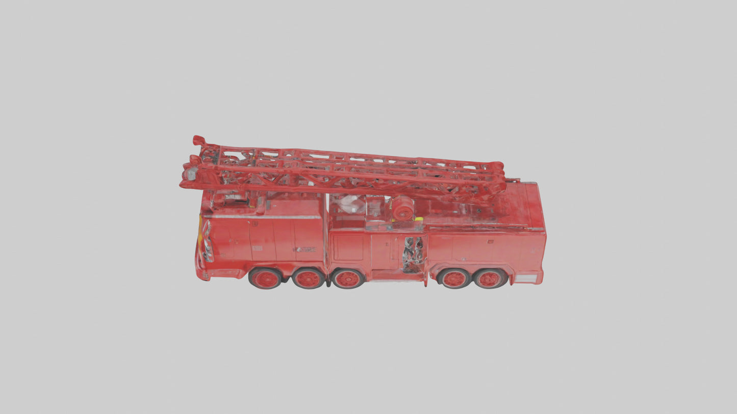 3D model Robot version of a fire truck model VR / AR / low-poly