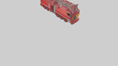 3D model Robot version of a fire truck model VR / AR / low-poly