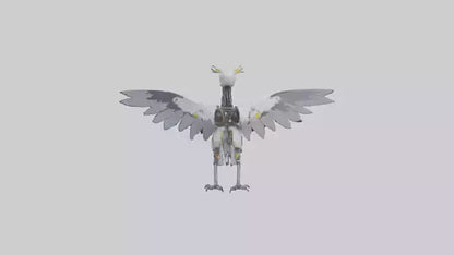 Robot version of a robot bird model 3D model