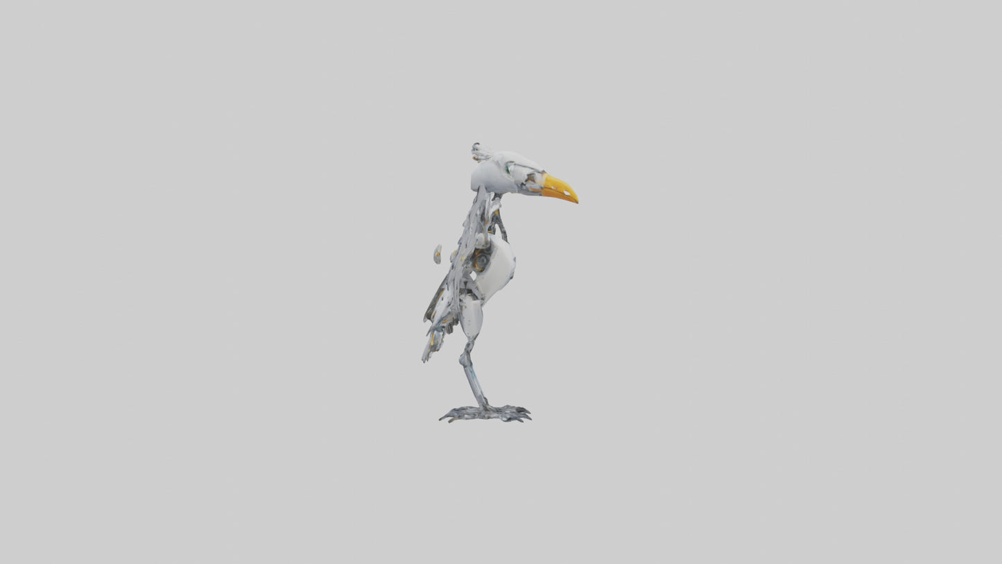Robot version of a robot bird model 3D model