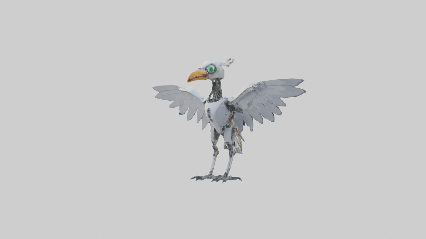 Robot version of a robot bird model 3D model
