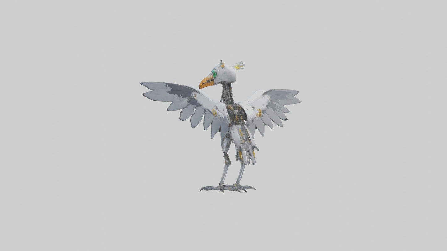 Robot version of a robot bird model 3D model