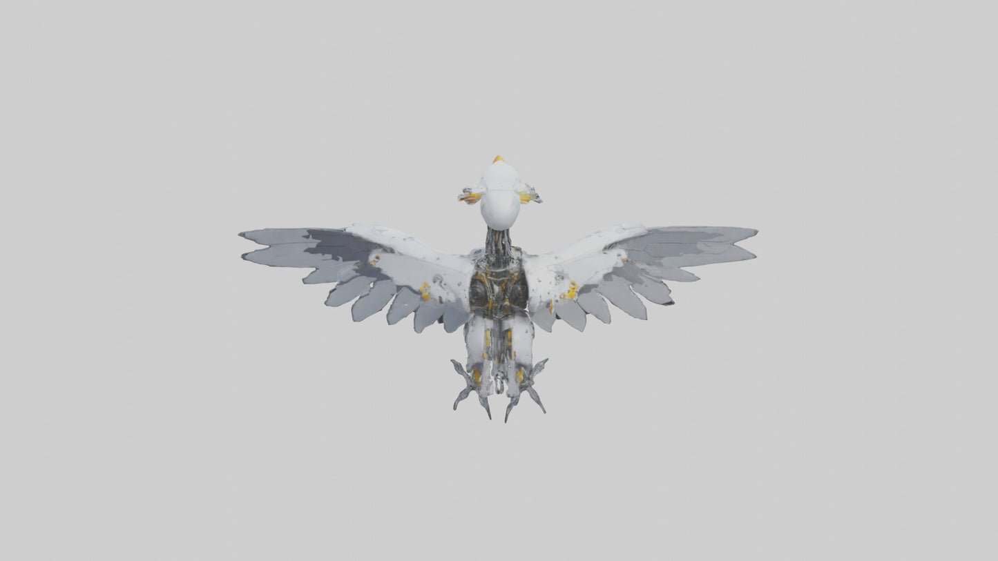 Robot version of a robot bird model 3D model