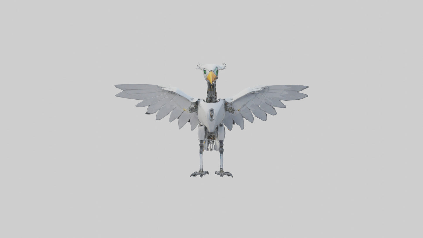 Robot version of a robot bird model 3D model