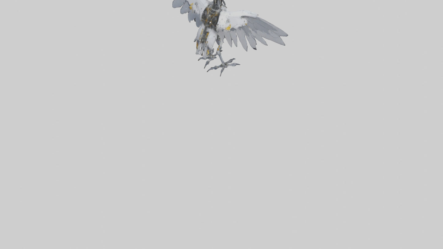 Robot version of a robot bird model 3D model