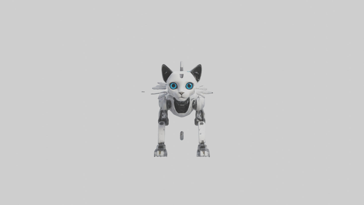 Robot version of a robot cat model 3D model