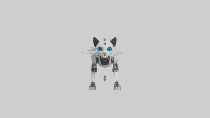 Robot version of a robot cat model 3D model