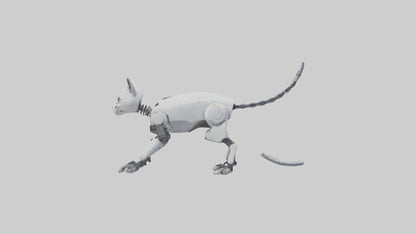 Robot version of a robot cat model 3D model