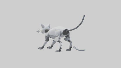 Robot version of a robot cat model 3D model