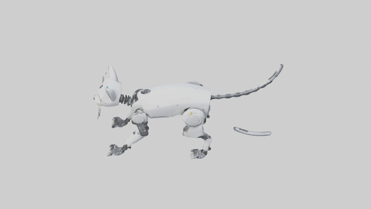 Robot version of a robot cat model 3D model