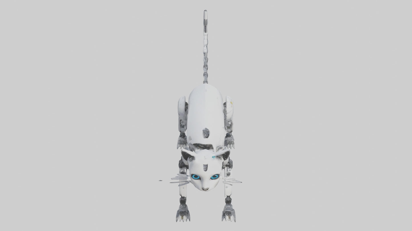 Robot version of a robot cat model 3D model