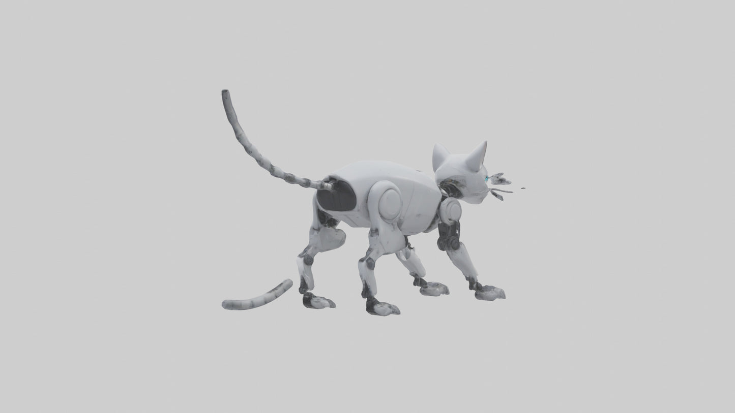 Robot version of a robot cat model 3D model