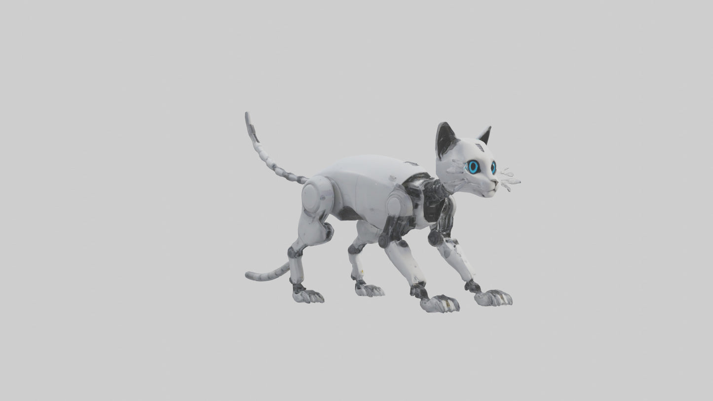 Robot version of a robot cat model 3D model