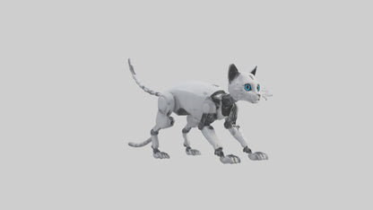 Robot version of a robot cat model 3D model
