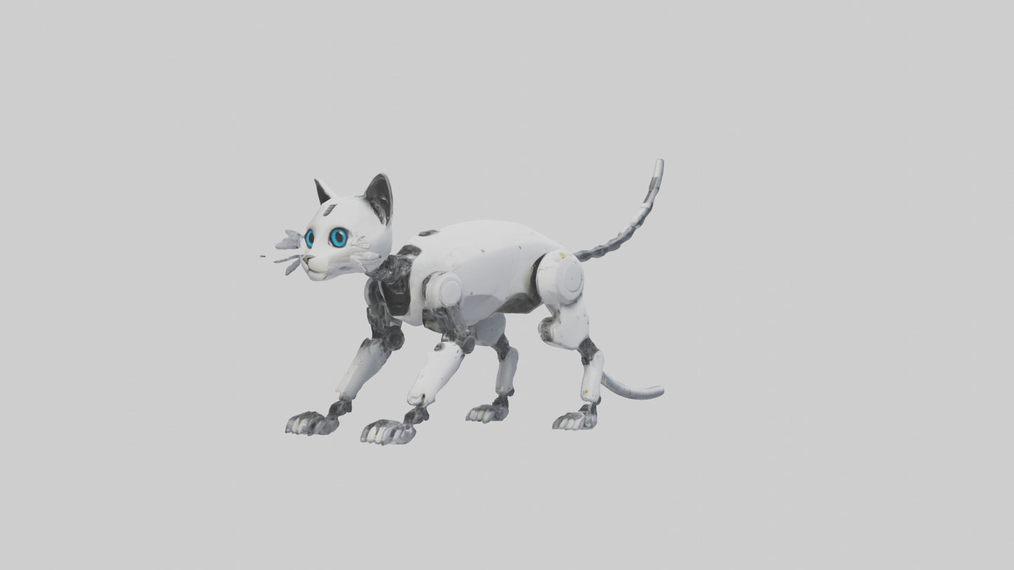 Robot version of a robot cat model 3D model