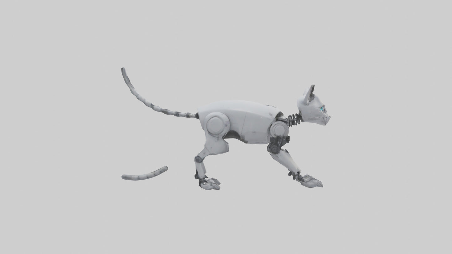 Robot version of a robot cat model 3D model