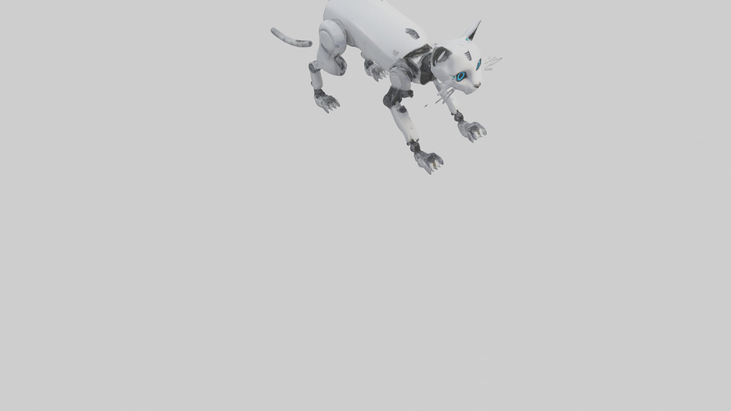 Robot version of a robot cat model 3D model
