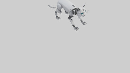 Robot version of a robot cat model 3D model