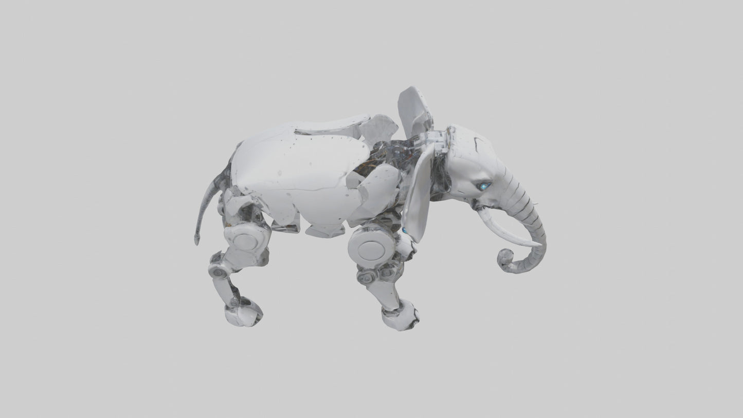 Robot version of a robot elephant model 3D model