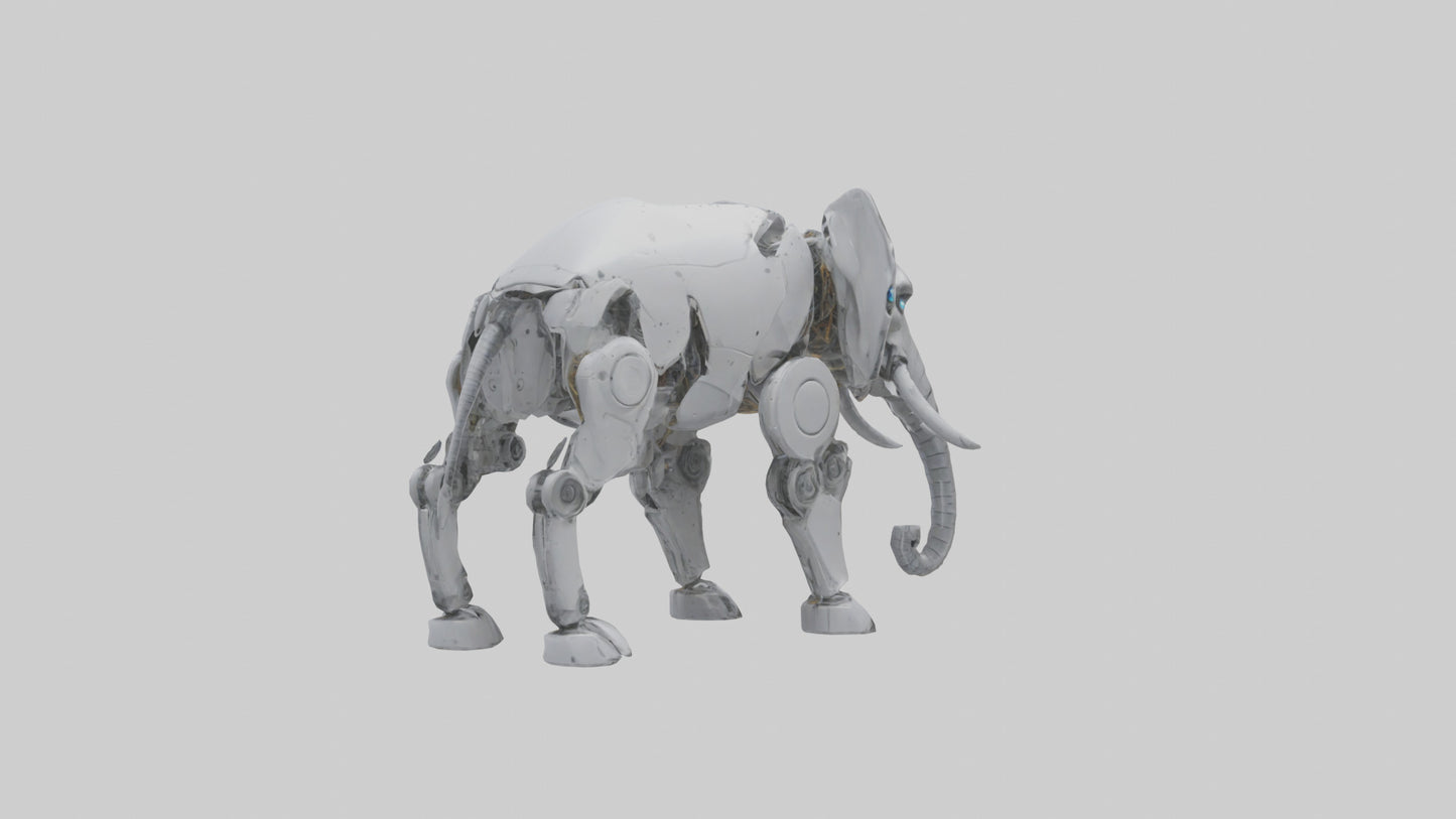 Robot version of a robot elephant model 3D model