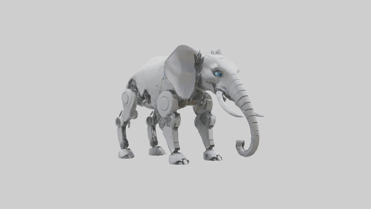 Robot version of a robot elephant model 3D model