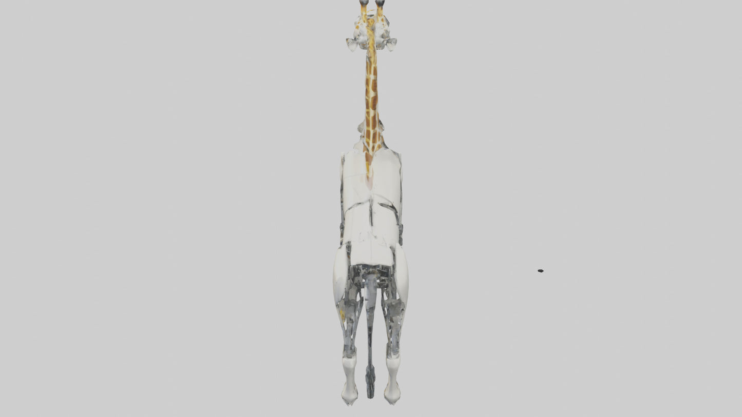 3D model Robot version of a robot giraffe model VR / AR / low-poly