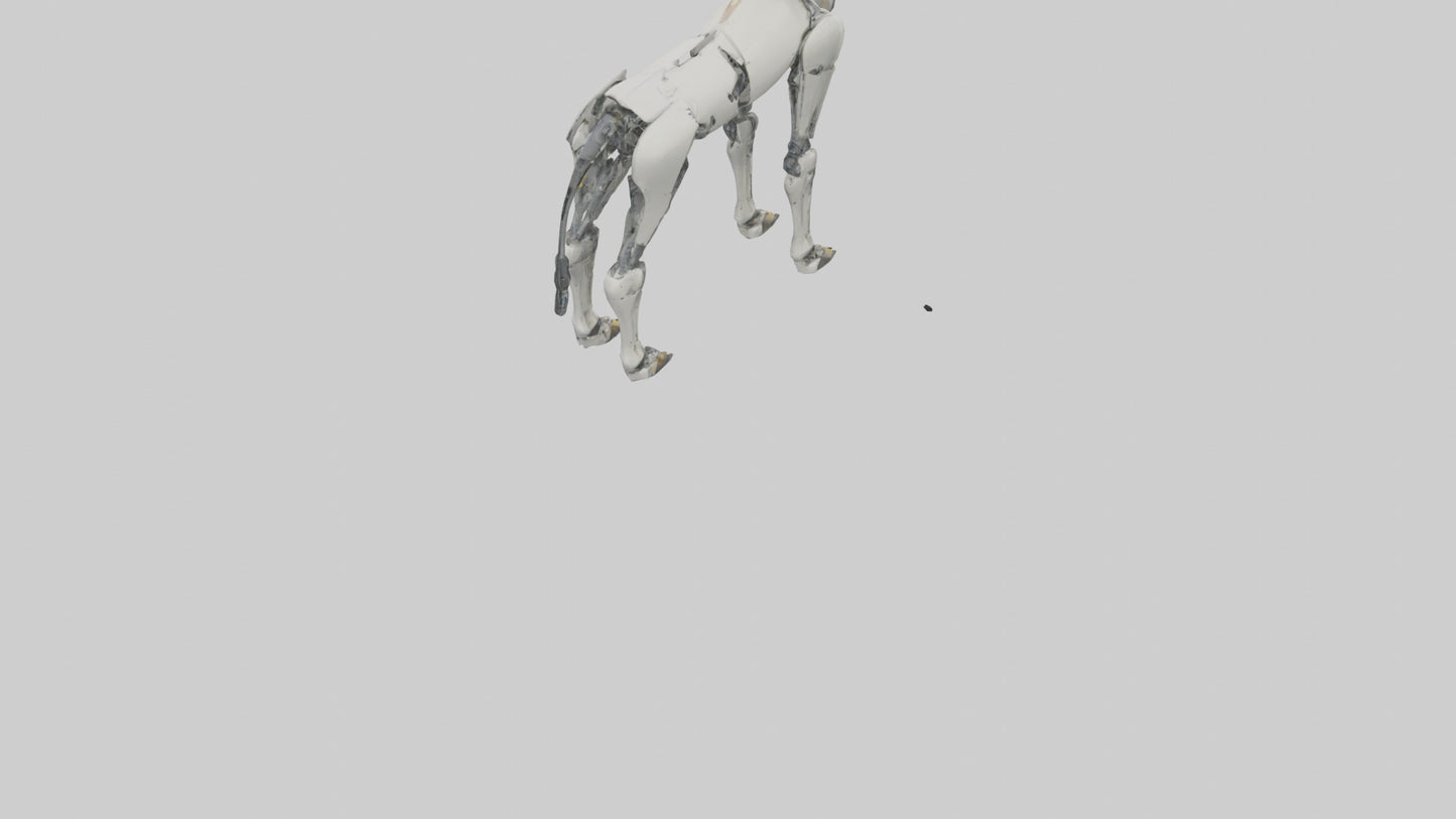 3D model Robot version of a robot giraffe model VR / AR / low-poly