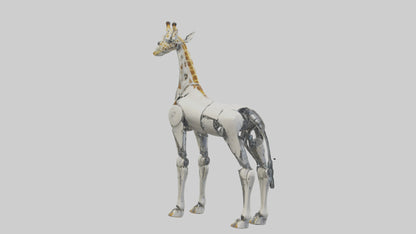 3D model Robot version of a robot giraffe model VR / AR / low-poly