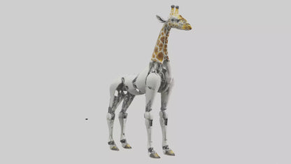 3D model Robot version of a robot giraffe model VR / AR / low-poly