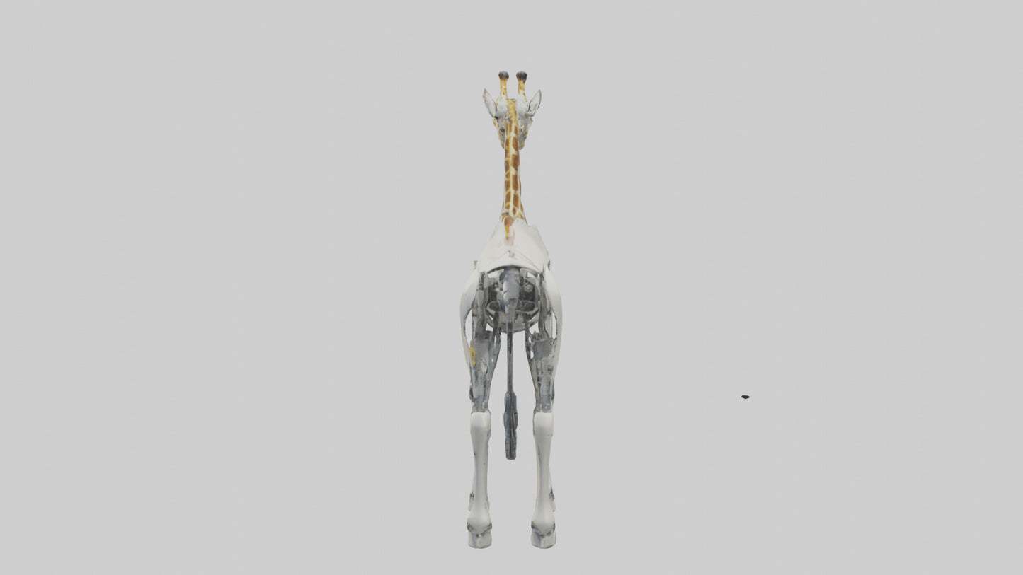 3D model Robot version of a robot giraffe model VR / AR / low-poly