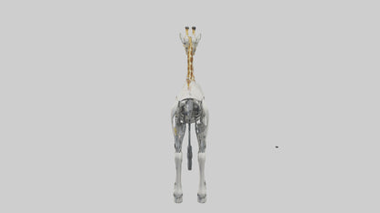 3D model Robot version of a robot giraffe model VR / AR / low-poly