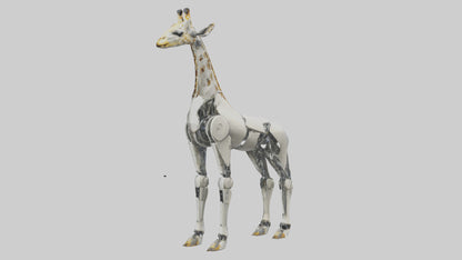 3D model Robot version of a robot giraffe model VR / AR / low-poly