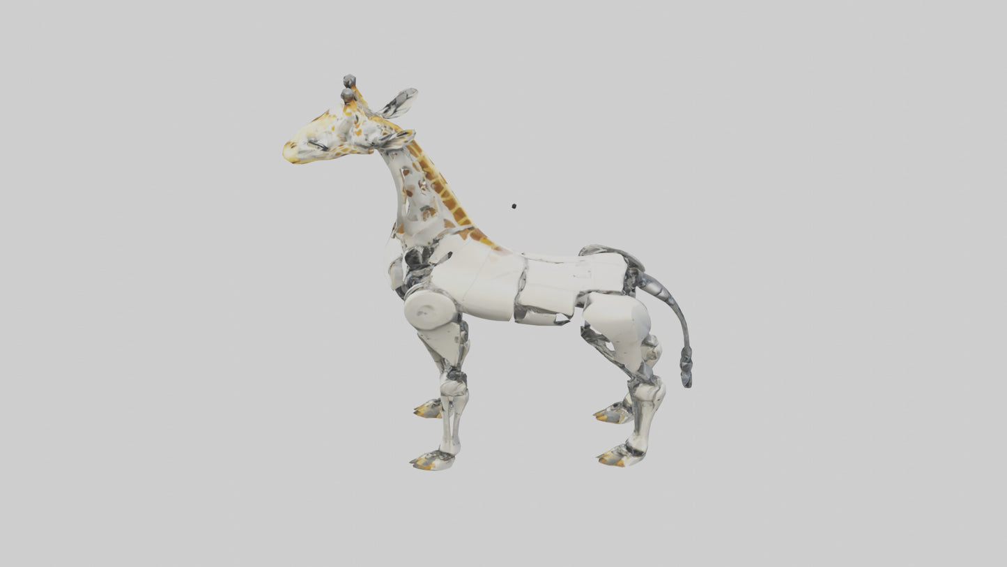 3D model Robot version of a robot giraffe model VR / AR / low-poly
