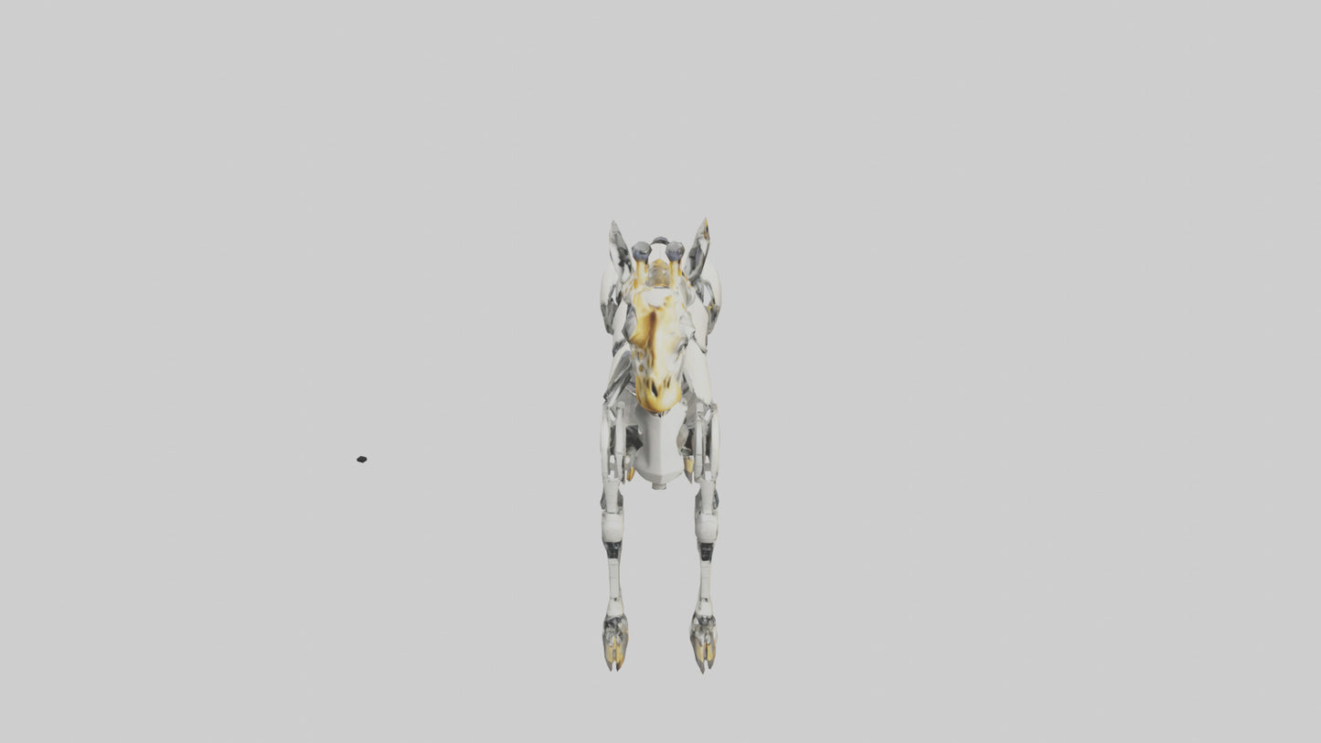 3D model Robot version of a robot giraffe model VR / AR / low-poly