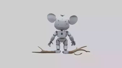 Robot version of a robot koala model 3D model