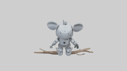 Robot version of a robot koala model 3D model
