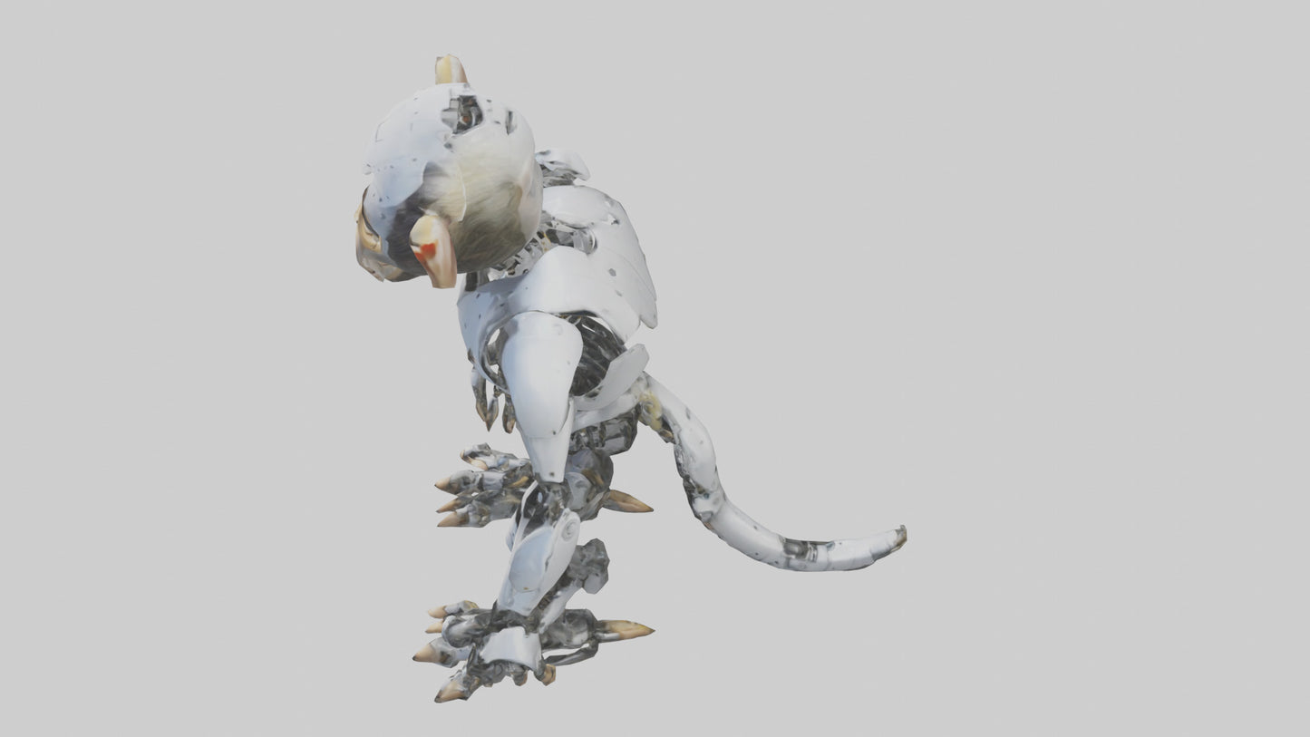 3D model Robot version of a robot monkey model VR / AR / low-poly