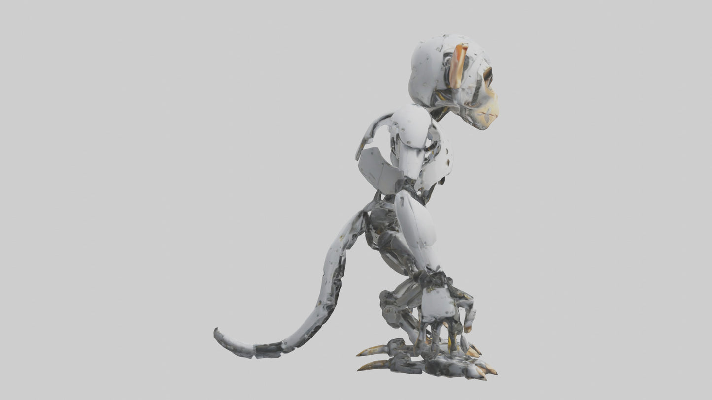 3D model Robot version of a robot monkey model VR / AR / low-poly