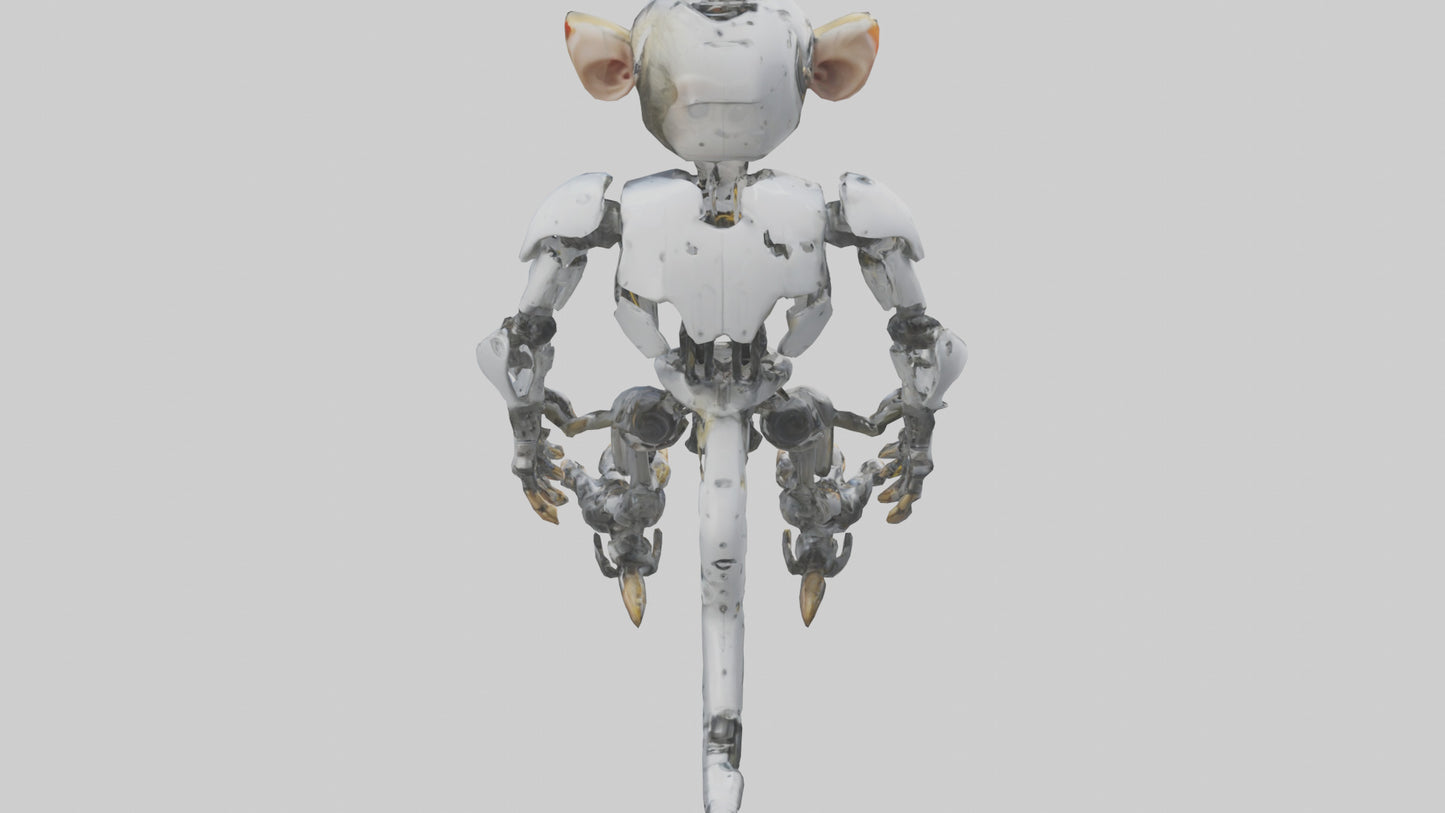 3D model Robot version of a robot monkey model VR / AR / low-poly