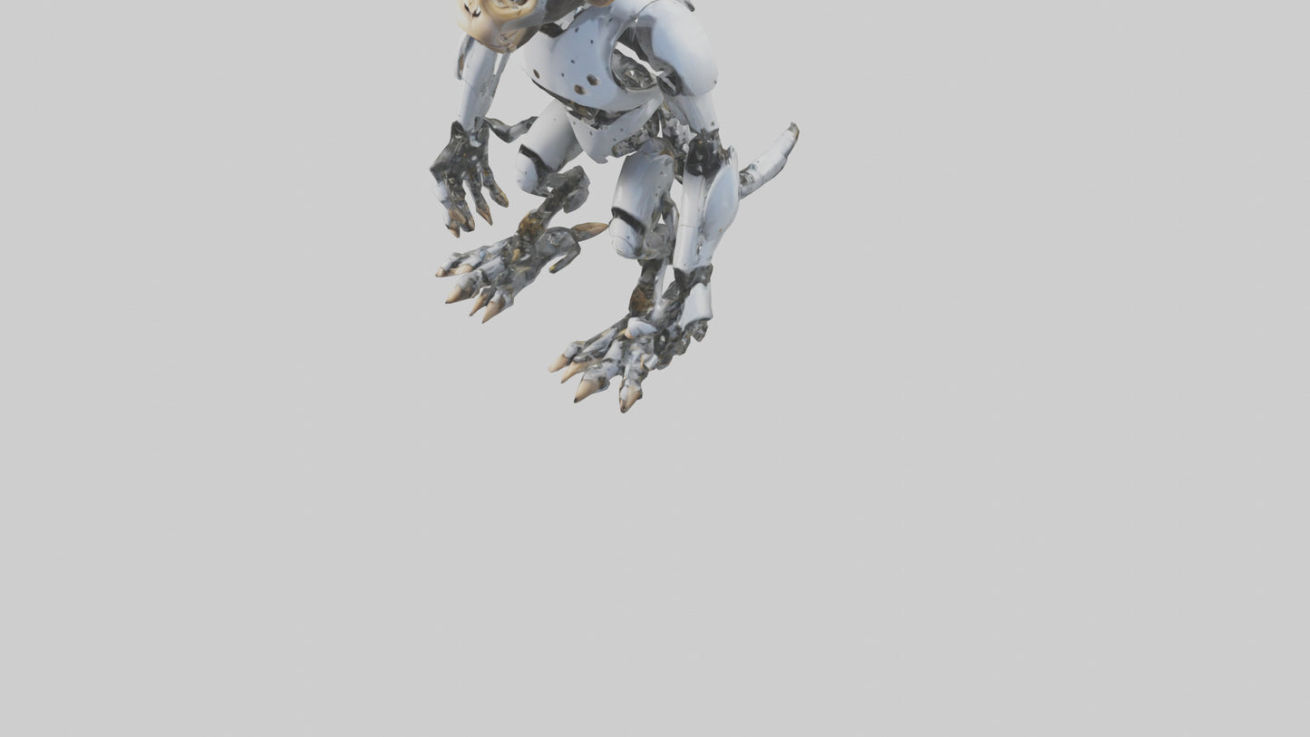3D model Robot version of a robot monkey model VR / AR / low-poly