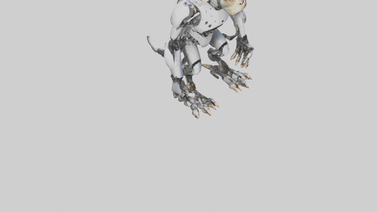 3D model Robot version of a robot monkey model VR / AR / low-poly