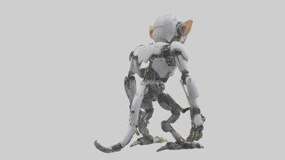 3D model Robot version of a robot monkey model VR / AR / low-poly